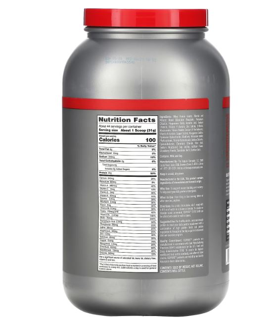 Isopure Zero Carb Protein Powder44Serv.1.36Kg.Strawberries&Cream